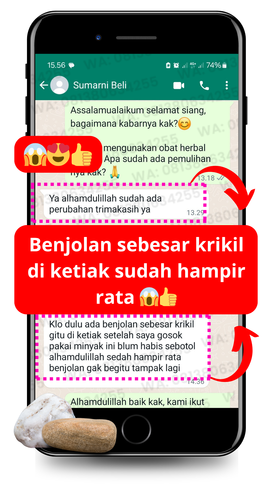 Dokumentasi testimoni pelanggan Oilife 3