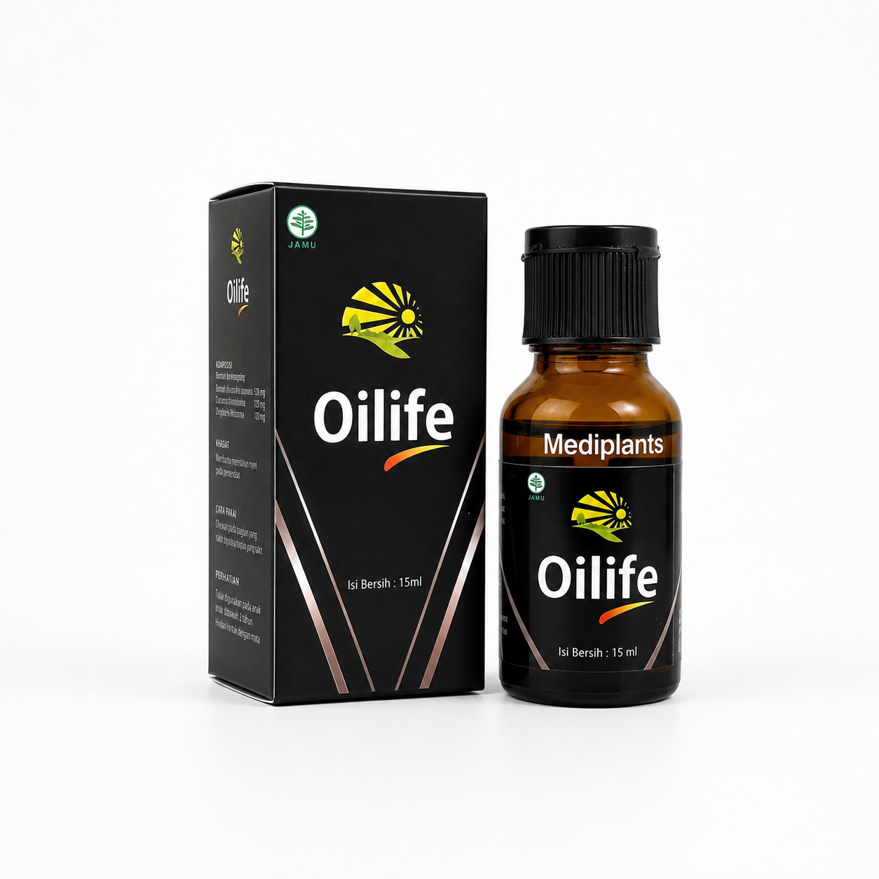 Oilife minyak oles herbal 15 ml dengan kemasan